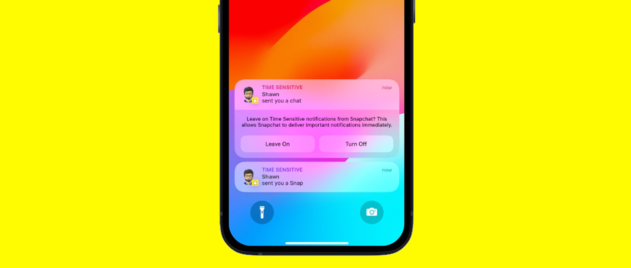 Time sensitive on snapchat