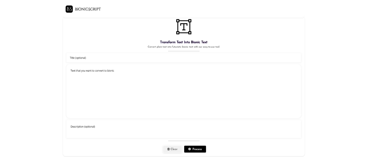 Bionic Script Converter Onilne