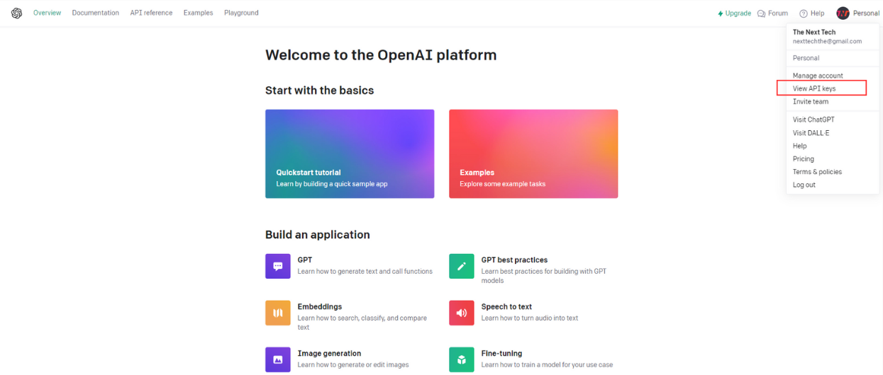 View API Keys